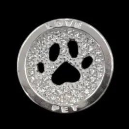 PINGENTE PATA PET LOVE CRAVEJADA