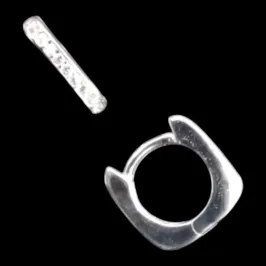 BRINCO ARGOLA CLICK CRAVEJADA FIO QUADRADO 2 MM TAM G