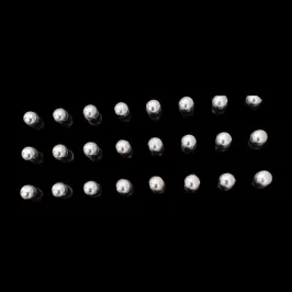 BRINCO BOLA PRATA N° 5 - 5MM (CARTELA 12 PARES)