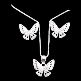 CONJUNTO BORBOLETA CRAVEJADA MICROZ. BRANCA