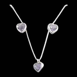 CONJUNTO CORAÇÃO 6X6  CRAVAÇÃO INGLESA TRADICIONAL LILAS