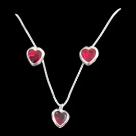 CONJUNTO CORAÇÃO 6X6  CRAVAÇÃO INGLESA TRADICIONAL VERMELHO