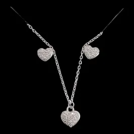 CONJUNTO CORAÇÃO CRAVEJADO MINI