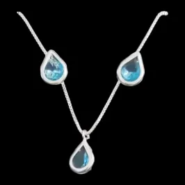 CONJUNTO GOTA 6X6  CRAVAÇÃO INGLESA TRADICIONAL AZUL CLARO