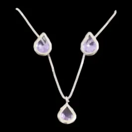 CONJUNTO GOTA 6X6  CRAVAÇÃO INGLESA TRADICIONAL LILAS