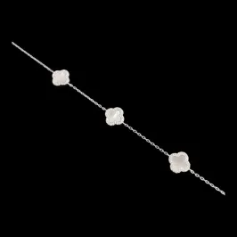 PULSEIRA VAN CLEEF 3 TREVOS MADRE PEROLA