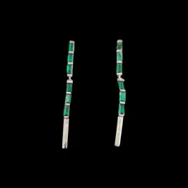 BRINCO BAGUETE 12 PEDRAS