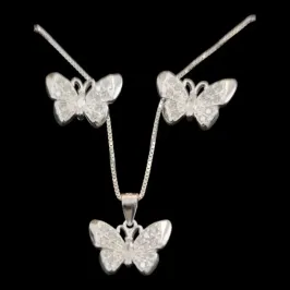 CONJUNTO BORBOLETA CRAVEJADA