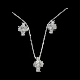 CONJUNTO ZIRCONIA OVAL BRANCO