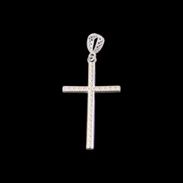 PINGENTE CRUZ PALITO RENDA ITALIANA