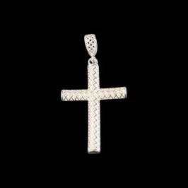 PINGENTE CRUZ RENDA ITALIANA ABAULADA