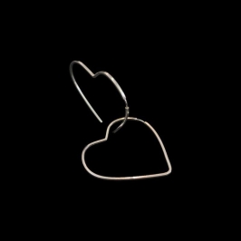 ARGOLA CORAÇÃO FIO QUADRADO 4,5X4,5 MM