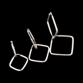 TRIO ARGOLAS LOSANGO FIO REDONDO 1,5 MM P/M/G