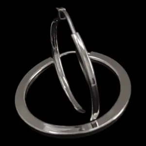 ARGOLA LISA FIO QUADRADO ARO 2,3 CM  1,8  MM