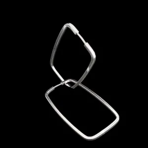 ARGOLA LISA RETANGULAR FIO QUADRADO 3X19