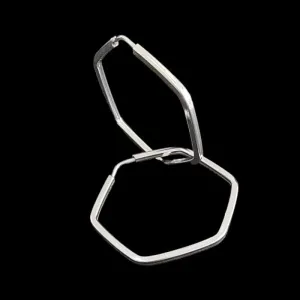 ARGOLA LISA SEXTAVADA  FIO QUADRADO 1,5MM N°3