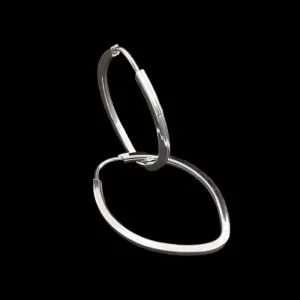 ARGOLA OVAL CHINES FIO QUADRADO 2,7 CM 1,5 MM Nº2