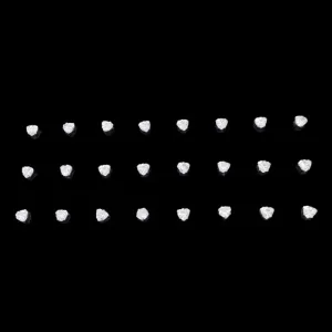 BRINCO ZIRCONIA CORAÇÃO 3X3 3MM (CARTELA 12 PARES)