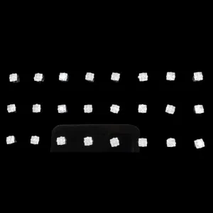 BRINCO ZIRCONIA QUADRADO 3X3 3MM (CARTELA 12 PARES)