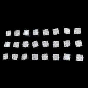 BRINCO ZIRCONIA QUADRADO 6X6 6MM (CARTELA 12 PARES)