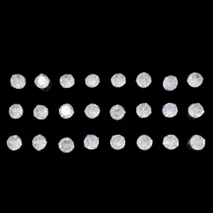 BRINCO ZIRCONIA REDONDO  N° 7  - 7MM (CARTELA 12 PARES)