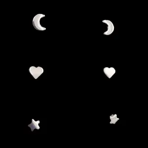 TRIO LUA/CORAÇÃO/ESTRELA LISO