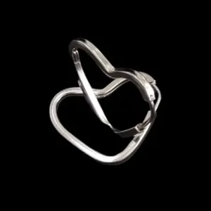 ARGOLA CORAÇAO FIO QUADRADO  2,0 CM 1,5 MM Nº1