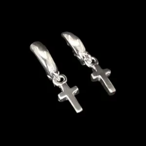 ARGOLA LISA CLICK COM CRUZ