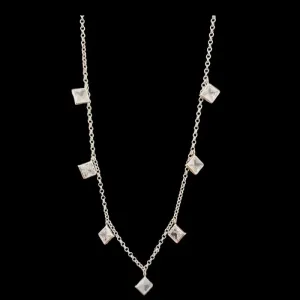 CHOKER QUADRADO TRADICIONAL 6 MM 7 PEDRAS