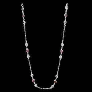 COLAR PEDRAS REDONDAS ZIRCONIA 70 CM