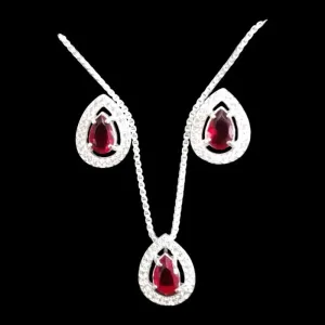 CONJUNTO MOLDURA GOTA 5MM RUBI