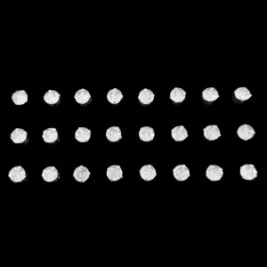 BRINCO ZIRCONIA REDONDO N° 5  - 5MM (CARTELA 12 PARES)