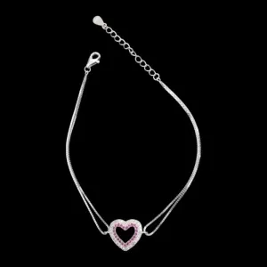 PULSEIRA CORAÇÃO CRAVEJADO COM VENEZIANA