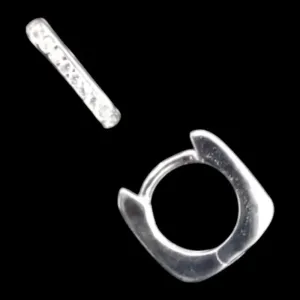 BRINCO ARGOLA CLICK CRAVEJADA FIO QUADRADO 2 MM TAM G