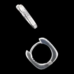 BRINCO ARGOLA CLIK CRAVEJADA FIO QUADRADO 2MM TAM P