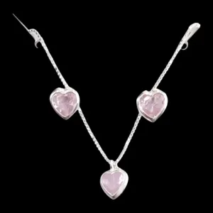 CONJUNTO CORAÇÃO 6X6  CRAVAÇÃO INGLESA TRADICIONAL ROSA