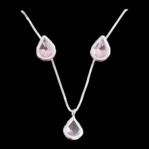 CONJUNTO GOTA 6X6  CRAVAÇÃO INGLESA TRADICIONAL ROSA