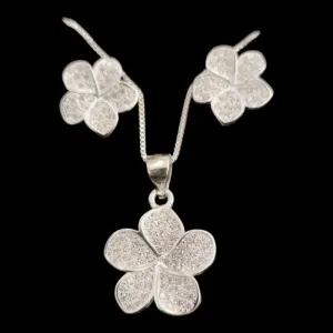 CONJUNTO FLOR MICROZIRCOINIA BRANCO