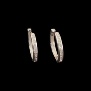 ARGOLA CLICK FIO QUADRADO MICROZIRCONIA TAM. G