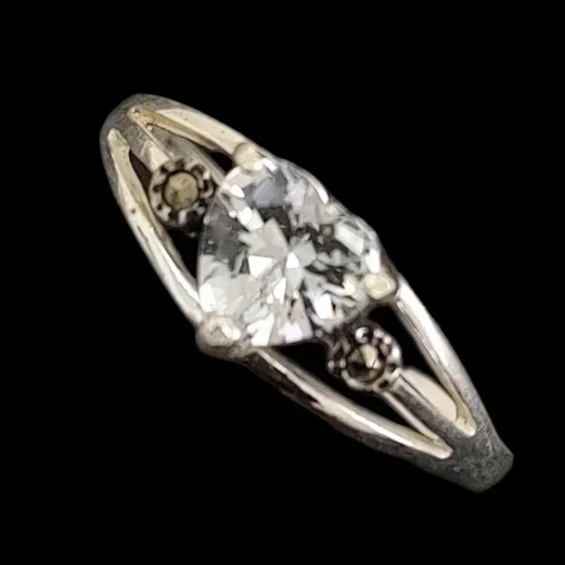 ANEL ARO DUPLO PEDRA CORAÇÃO 5,0 MM