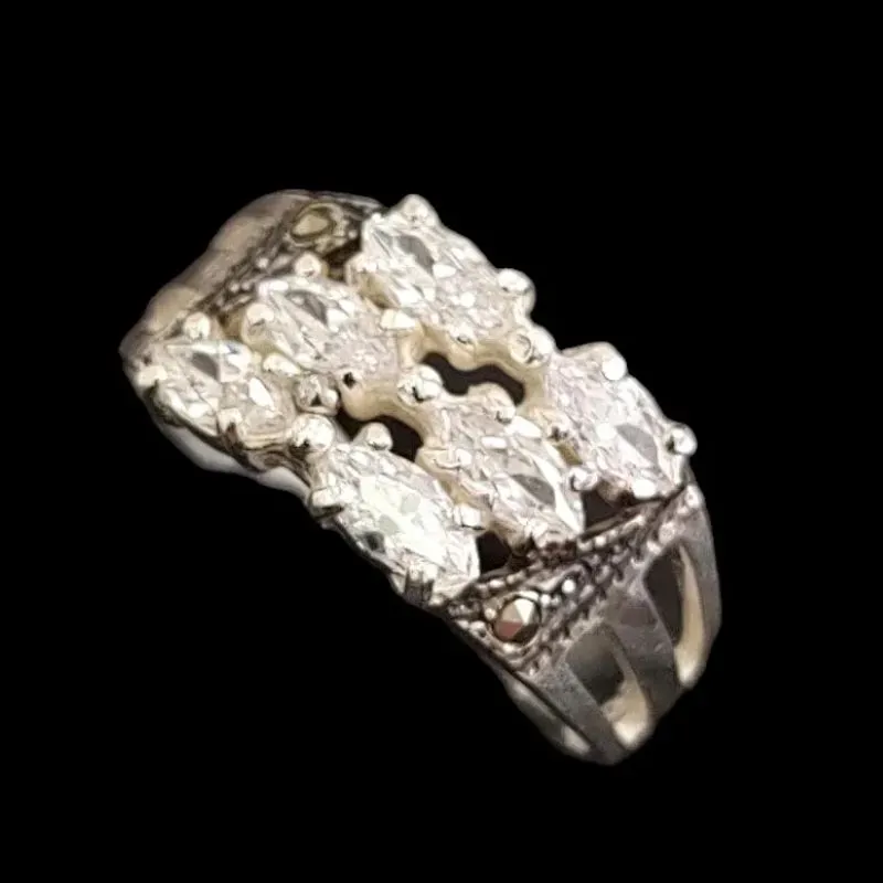 ANEL ARO TRIPLO 6 PEDRAS ZIRCONIA