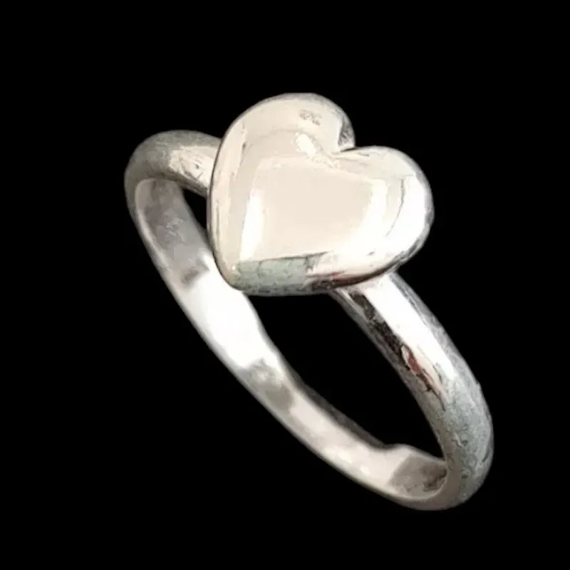 ANEL FALANGE CORAÇÃO ABAULADO LISO