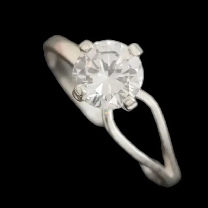 ANEL SOLITÁRIO 4 GARRAS 6,0 MM ARO VAZADO