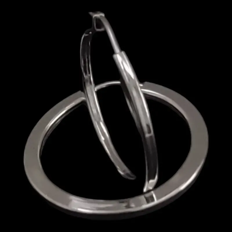 ARGOLA LISA FIO QUADRADO ARO 2,3 CM  1,8  MM