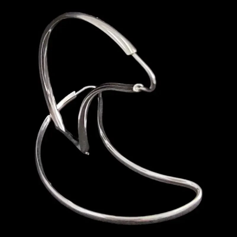 ARGOLA MEIA LUA FIO REDONDO 4,3 CM 2,0 MM