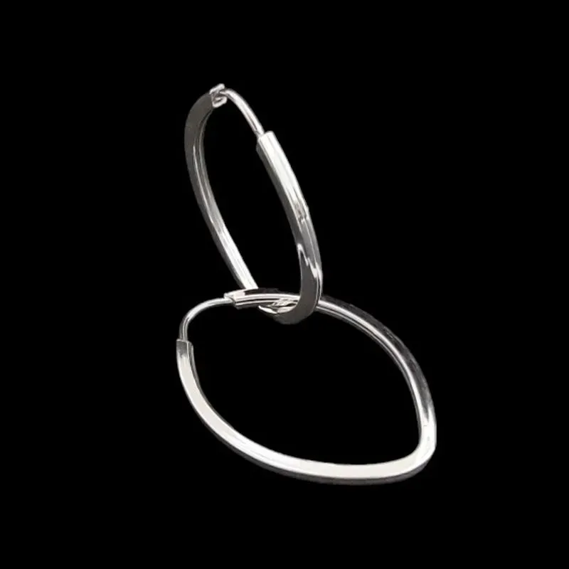 ARGOLA OVAL CHINES FIO QUADRADO 2,7 CM 1,5 MM Nº2