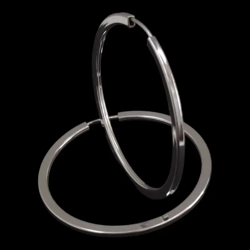 ARGOLA REDONDA FIO QUADRADO 4 CM 2,0 MM