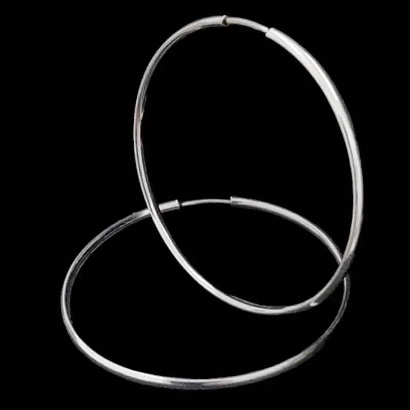 ARGOLA REDONDA MEIA CANA 4,3 CM 2,0 MM