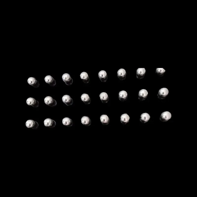 BRINCO BOLA PRATA N° 6 - 6MM (CARTELA 12 PARES)