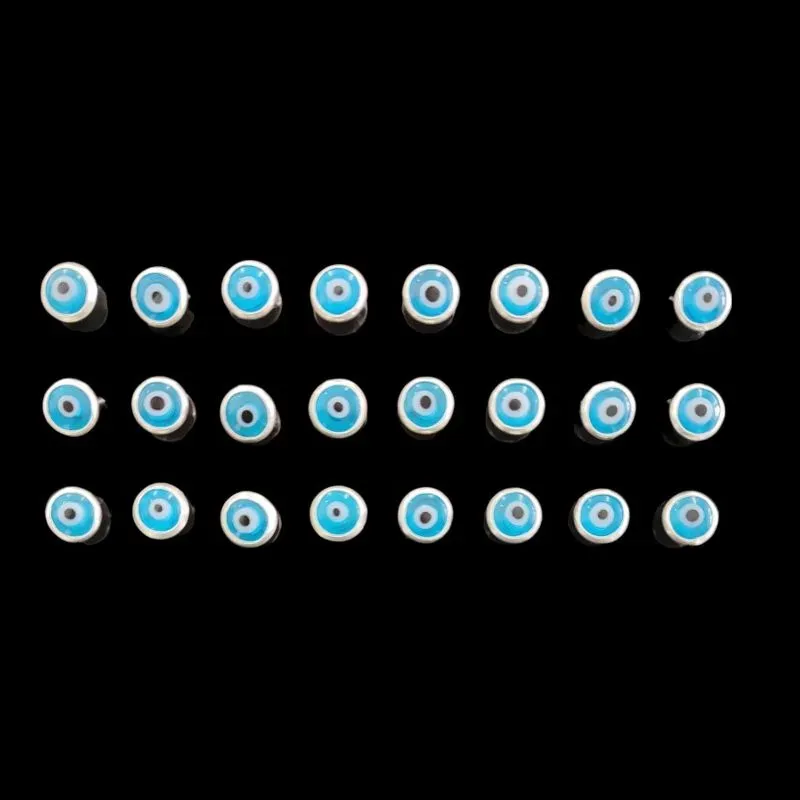 BRINCO OLHO GREGO 6 MM (CARTELA 12 PARES)